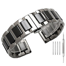 22mm 20mm Stainless Steel with Ceramic Strap for Samsung Galaxy Watch 3 Band 41mm 45mm 46mm 42mm Active 2 Bracelet S3 Belt 2024 - buy cheap
