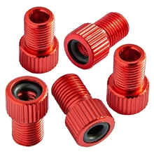 5Pc Bicycle Aluminum Alloy Bike Valve Adapter Bike Inner Tube Caps Cover Adapter Racing Inflate Tire Part Red bike accessories 2024 - buy cheap