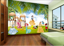 Papel DE pared infantil personalizado, murales DE dibujos animados para habitación DE niños y niñas, papel tapiz impermeable para sala DE estar 2024 - compra barato
