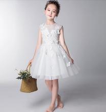 Vestido de flores de fiesta de boda de verano para niñas, de alta gama, apliques de cuentas, vestidos de desfile de princesa de tul, vestidos de primera calidad 2024 - compra barato