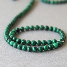 (Min Order1) 6mm Fashion New Natural Green Turkey Malachite Beads Stripe Stone Loose Beads 15inch Fashion Jewelry Making Design 2024 - buy cheap