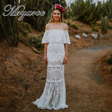 Mryarce 2019 Elegant Off The Shoulder Exclusive Lace Boho Hippie Wedding Dress Chic Bridal Mermaid Gowns vestido de noiva 2024 - buy cheap