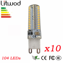 10PCS 104 LEDs 3014SMD LED G9 LED lamp light AC 110V 220V 230V 240V Replace 100W halogen lamp 360 Beam Angle LED Bulb lamp 2024 - buy cheap
