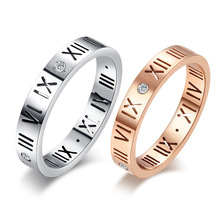 Roman Numerals Ring Men Women Jewelry Stainless Steel Cool Punk Male Bijoux Band Gift 2024 - buy cheap