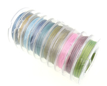 YYW 10ROLLS Tiger Tail Beading Wire Thread Mixed Color 0.38/0.5mm 10m/PC DIY Designer Jewelry String Cords Wire Findings 2024 - купить недорого