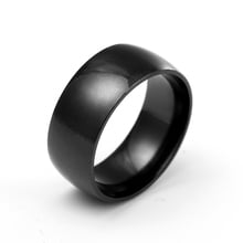 Moredear anéis de aço inoxidável 316l pretos 8mm para mulheres e homens 2024 - compre barato