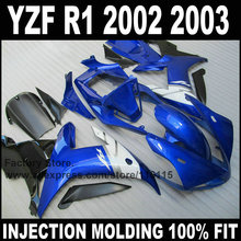 Kits de carenagem completa, abs 100% para yamaha 2002 2003 r1 yzf r1 02 03, peças de carenagem azul e preta 2024 - compre barato