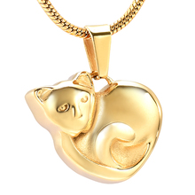 K10074 Sleeping Animal Memorial Jewelry Stainless Steel Cremation Pendant Ashes Urns for Pet Dog/Cat Keepsake Funeral Necklace 2024 - buy cheap