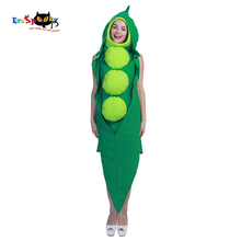 Eraspooky Funny Party Halloween Costume for Adults Green Pea Pod Costume Women Cosplay Hooded Jumpsuit Cute Christmas Clothes 2024 - buy cheap