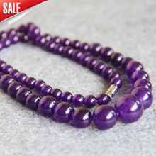 New 6-14mm Natural Purple Stone Chalcedony Necklace Gifts For Women Girls Beads Stones 18inch Girl Fashion Jewelry Making Design 2024 - buy cheap