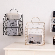 Magazine Holder Hanging Wall Mounted Newspaper Periodical Book Document File Organizer Basket Metal Shelf Storage Container Di 2024 - buy cheap