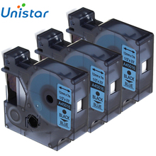 UNISTAR-cintas para etiquetas compatibles con Dymo D1, gestor de etiquetas de 12mm, color negro y azul, envío gratis, 3 piezas, 45016 2024 - compra barato