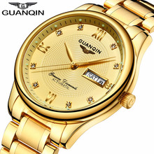 2021 GUANQIN Automatic Watch Gold Mechanical Watch Men Top Brand Luxury Man Clock Luminous Auto Date Water Resistant Wristwatch 2024 - buy cheap