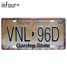 [inFour+] VNL-96D License Plate Metal Plate Car Number Tin Sign Bar Pub Cafe Home Decor Metal Sign Garage Painting Plaques Signs 2024 - buy cheap