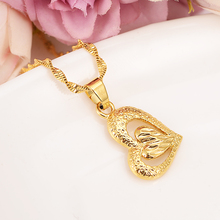 Banlari pingente de coração de amor preenchido de ouro para mulheres meninas jóias originais de presente para amantes 2024 - compre barato