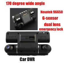 Dual Lens Novatek96650 support GPS car Camcorder DVR video recorder HD 1080P With Rear 2 Cam 170 degree wide angle 2024 - buy cheap