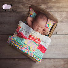 Newborn Baby Photography Retro Country Style Blanket and Pillow Set Props Baby Girl Boy Photo Shoot Backdrop Props bebe foto 2024 - buy cheap