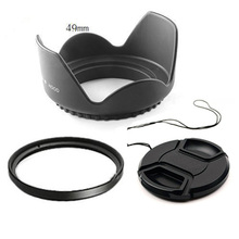 72mm 72mm flor Lens Hood + filtro UV + tapa de lente para Canon Nikon 18-200 para Canon 15-85 DSLR 2024 - compra barato