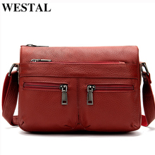 WESTAL Women's Shoulder Bags Genuine Leather Bag Flap Female Messenger Bag Women Leather Handbag Casual Lady Crossbody Bags 2004 2024 - buy cheap