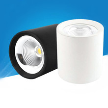 Lámparas de techo LED COB, cuadradas o redondas, AC110V, AC220V, AC240V, blanco frío/blanco cálido, aluminio, 10W, 12W, 15W 2024 - compra barato