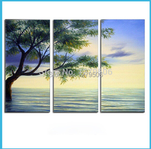 Hand Painted Abstract Oil Paintings On Canvas Tree In The Lake Hang Picture For Living Room Wall Decor Paintings 2024 - buy cheap