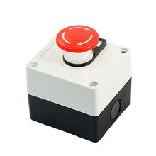 Interruptor de botão de pressão, plástico, parada de emergência, 380v, 10a, dpst, 1no, 1nc