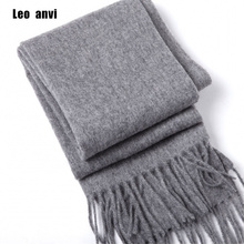 Cachecol de inverno de marca de luxo, 100% lã, chales, bandana, cachecol feminino, moda e envoltório cinza, cachecol masculino, pashminas 2024 - compre barato