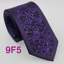 YIBEI Coachella Purple Florals Tie Border Ties Woven Microfiber Jacquard Gravata 8.5cm Wedding Men Neckties Purple Florals Tie 2024 - buy cheap