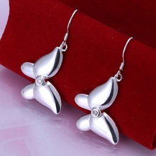 Hot Sale!!Free Shipping 925 Silver Earring,Fashion Sterling Silver Jewelry Butterfly With Stone Earrings SMTE170 2024 - buy cheap