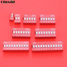 1Pcs Slide Type Switch Module 1 2 5 6 7 8 10 12 PIN 2.54mm Position Way DIP Red Pitch Toggle Switch Red Snap Switch Dial Switch 2024 - buy cheap