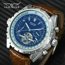 JARAGAR Military Wrist Watch for Men Automatic Mechanical Watches Mens 2020 Tourbillon Luxury Leather Strap Clock часы мужские 2024 - buy cheap