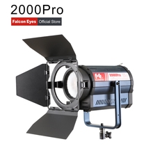Falconeyes spotlight 2000pro conduziu a luz de vídeo da foto 200w bi-color 3000k-8000k para a iluminação da fotografia do filme do estúdio com barndoor