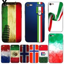 Чехол Yinuoda для iphone 7 6 X, роскошный чехол с итальянским флагом, чехол для iPhone 7X6 6S 8 Plus X 5 XS XR, чехол 2024 - купить недорого