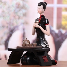 Красивая статуэтка в китайском стиле, свадебный подарок, винный шкаф, гостиная, домашний декор, ремесло, украшение для дома, статуэтки из смолы, ремесло 2024 - купить недорого