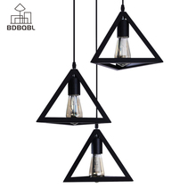 BDBQBL 1/3 Heads Vintage Pendant Lights Iron LED 90-260V Metal Loft Pendant Lamp E27 Bedroom Living Room Kitchen HangLamp 2024 - buy cheap