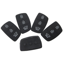 OkeyTech 50pc/lot3 Buttons Rubber For Hyundai Ix35 or For Kia key sportage 2016 3 rio k2 Pad Mistra flip folding key shell Cover 2024 - buy cheap