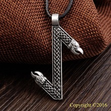 LANGHONG 1pcs Elder Futhark Rune Pendant NECKLACE EIHWAZ Rune Yggdrasil Viking Amulet Runic Nordic Talisman Pendant NECKLACE 2024 - buy cheap