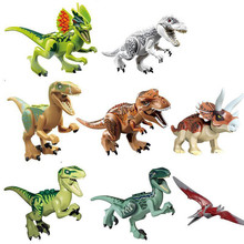 Jurassic Park Dinosaurs Bricks Educational Boys Toys Compatible Building Blocks Dinosaur for Kids Xmas Gift 2024 - buy cheap