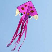 free shipping high quality new deisgn octopus kites 10pcs/lot children fish kites sale with handle line outdoor toys flying wei 2022 - купить недорого