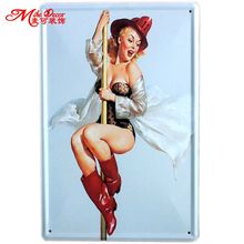 [ Mike86 ] Pole dancing Sexy Lady Antique Metal Poster Painting Wall Decor Retro Bar House Tin Sign A-560 Mix Items 20*30 CM 2024 - buy cheap