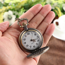 Alice in Wonderland Theme Bronze Quartz Pocket Watches Vintage Fob Watches Time in The Pocket for Christmas Brithday Girl Gift 2024 - buy cheap