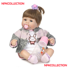 NPK Bebes Reborn Dolls, тканевые, силиконовые, Rebron, для маленьких девочек, магнитные соски, игрушки для новорожденных, Bonecas brinquedos, подарок для детей, 40 см 2024 - купить недорого