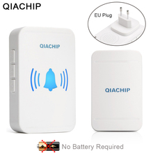 QIACHIP Home Security Welcome Self Powered Wireless Doorbell Smart Chime Doorbell Alarm LED Light 38 Song Waterproof Push Button 2024 - buy cheap