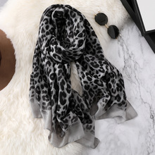 Женский шарф, леопардовая шаль из вискозы, плотный пашминовый Палантин 180*100 см, Осень-зима 2019 2024 - купить недорого