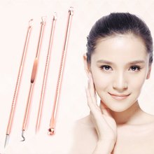 4Pcs/Set Rose Gold Acne Blackhead Removal Needles Pimple Spot Extractor Cleanser Beauty Face Clean Care Tools 2024 - buy cheap