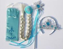 Children Birthday Party Cosplay   Headwear Magic Wand+ Crown +Gloves + Hair Accessory 2024 - buy cheap