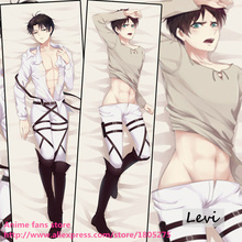 Hot Japanese Anime Attack on Titan Levi Rivaille Pillowcase Hugging Body Pillow Case Cover Bedding 2024 - buy cheap