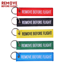 3 PCS/LOT Remove Before Flight Woven Key Tag Special Luggage Label Red Chain Keychain for Aviation Gifts OEM Key Ring Jewelry 2024 - buy cheap