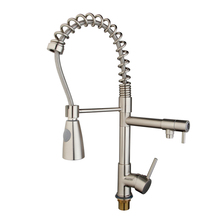 OUBONI New Swivel Spout Nickel Brushed Bathroom Basin and single Lever Kitchen Faucet Kitchen Mixer Tap 2024 - buy cheap