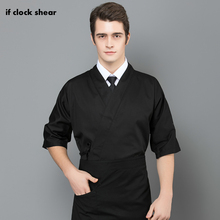 Hotel Restaurant Kitchen Chef Uniform Japanese-style short sleeved Chef work clothes men's professional clothing sushi costume 2024 - buy cheap